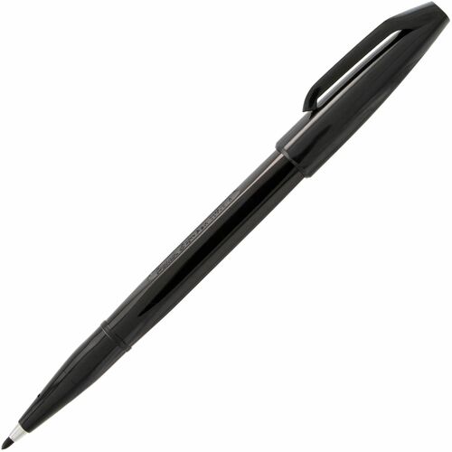 Pentel  Sign Pens, Fiber Tip, Bold Point, Black Barrel/Ink