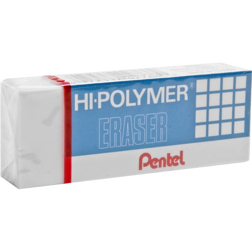 Pentel  Hi-Polymer Eraser, Large, Nonabrasive, White
