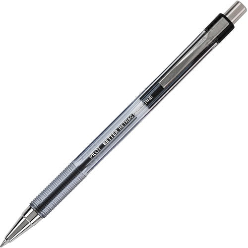 Pilot  Ballpoint Pen,Retractable,Grip,0.7mm,Crystal Barrel,BK Ink