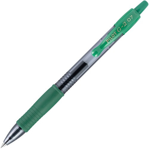 Pilot  Gel Pen,Retractable/Refillable,Fine Point,Green Ink