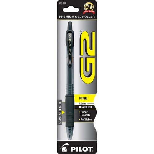 Pilot  G2 Gel Pen, Retractable, Fine Point, Black