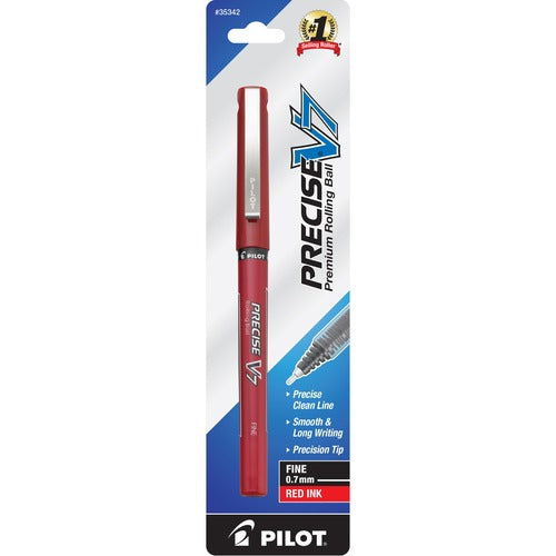 Pilot  Pen, Rollerball, Nonrefillable, 0.7mm, Red Barrel/Ink