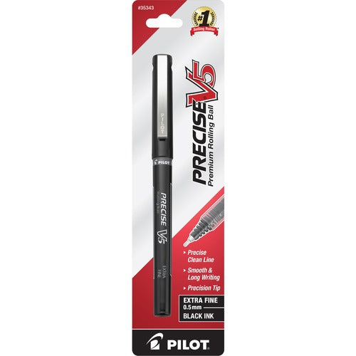 Pilot  Pen, Rollerball, Nonrefillable, 0.5mm, Black Barrel/Ink