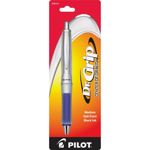 Pilot  Ballpoint Pen,Retractable,Medium Pt,Blue Barrel,Black Ink