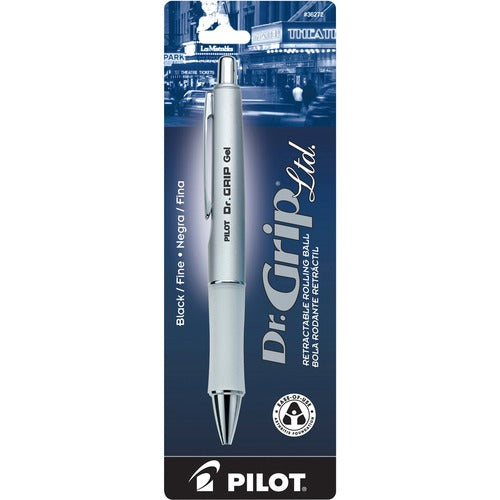 Pilot  Pen, Gel, Retractable, Black Ink/Platinum Barrel