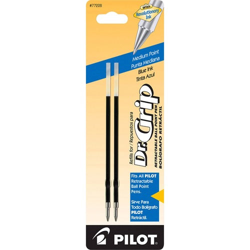 Pilot  Refills, f/Retractable Gel Pens, Medium Point, 2/PK, BE Ink