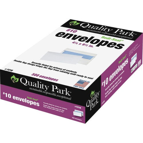 Quality Park  Security Envelopes, Tint, No 10, 4-1/8"x9-1/2", 500/BX, WE
