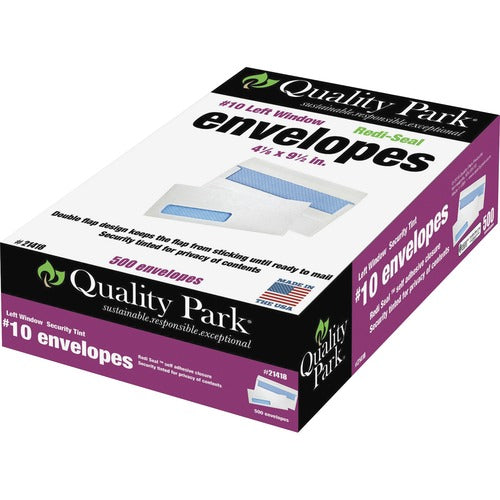 Quality Park  Window Envelopes,Tint, 24Lb, No.10,4-1/8"x9-1/2", 500/BX, WE
