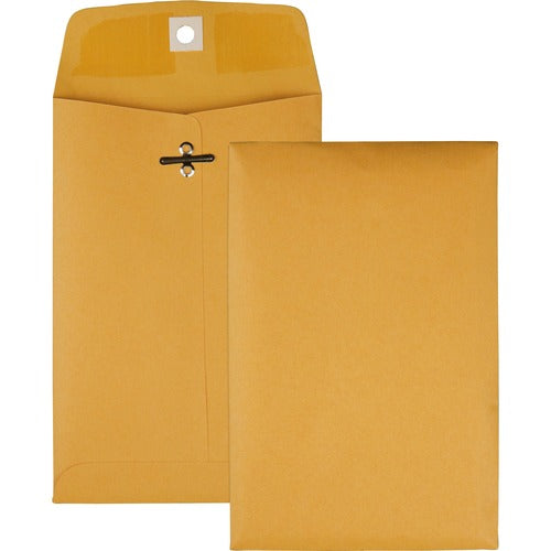 Quality Park  Clasp Envelopes, Gummed, 28Lb, 5"x7-1/2", 100/BX, Kraft