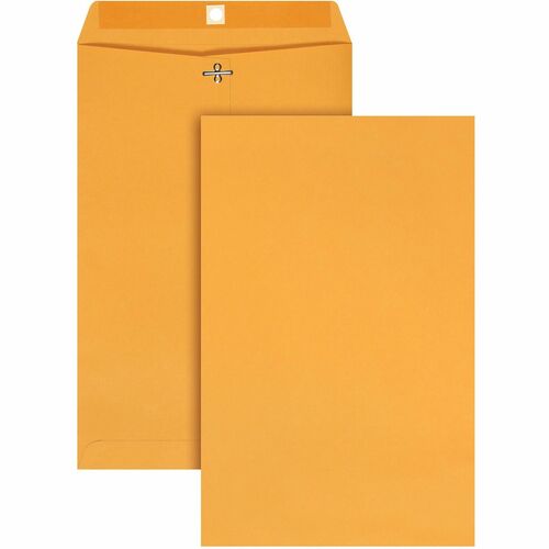 Quality Park  Clasp Envelopes, Gummed, 28Lb, 9-1/4"x14-1/2", 100/BX, Kraft