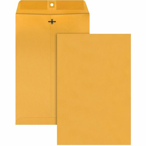 Quality Park  Clasp Envelopes, Gummed, 28Lb, 10"x15", 100/BX, Kraft