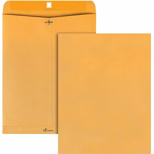 Quality Park  Clasp Envelopes, Gummed, 28Lb, 12"x15-1/2", 100/BX, Kraft