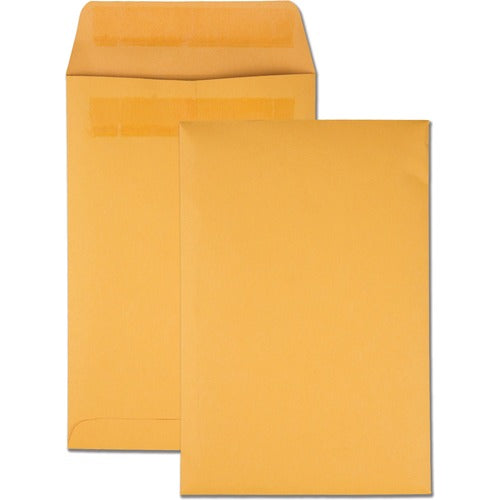 Quality Park  Redi-Seal Envelope, Plain, 28Lb, 6"x9", 100/BX, Kraft