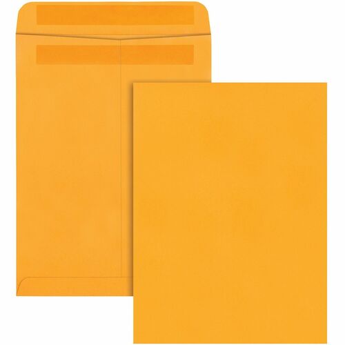 Quality Park  Redi-Seal Envelope, Plain, 28Lb, 9"x12", 250/BX, Kraft