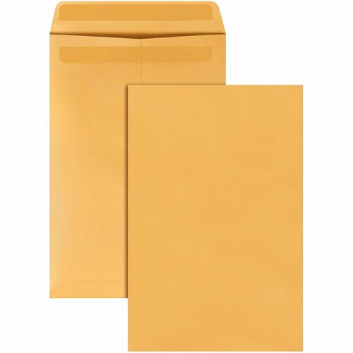 Quality Park  Redi-Seal Envelope, Plain, 28Lb, 10"x15", 250/BX, Kraft