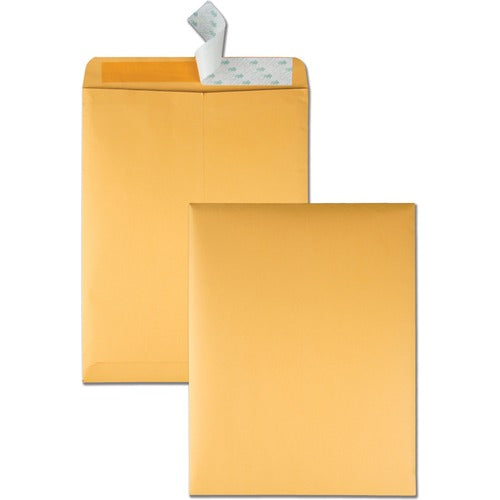 Quality Park  Redi-Strip Envelope, Plain, 28Lb, 10"x13", 100/BX, Kraft
