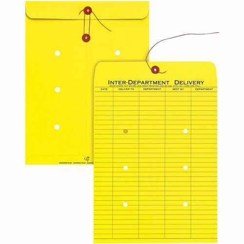 Quality Park  Standard Inter-Department Envelope, 10"x13", 100/BX, Yellow