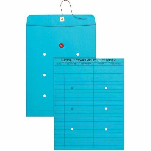 Quality Park  Standard Inter-Department Envelope, 10"x13", 100/BX, Blue