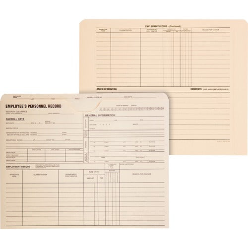 Quality Park  Personnel Record Jacket, Flat, 9-1/2"x11-3/4", 100/BX