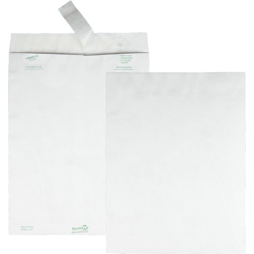 Quality Park  Tyvek Open-End Envelope, Plain, 10"x13", 100/BX, White