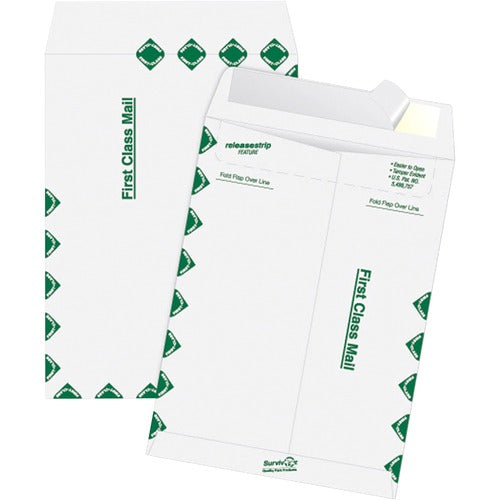 Quality Park  Tyvek Open-End Envelope,1st Class,12"x15-1/2",100/BX,WE