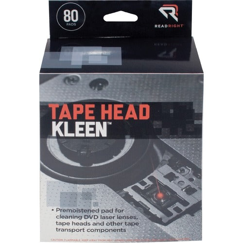 Read/Right  Tape Head Cleaning Pad, Pre-Moistened, 80/BX