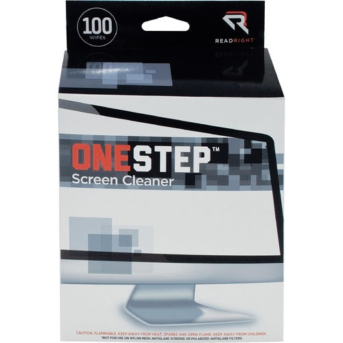 Read/Right  One Step Screen Cleaning Wipes, 100/BX