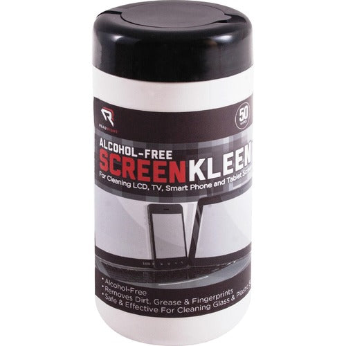 Read/Right  Screen Kleen Wipes, Alcohol Free, 50 Wipes/Canister, WE
