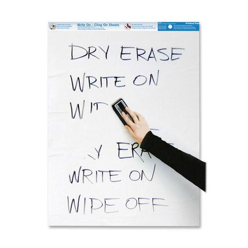 Rediform  Write On Cling Sheets, Plain Ruling, 35 Sheets, 27"x34", WE