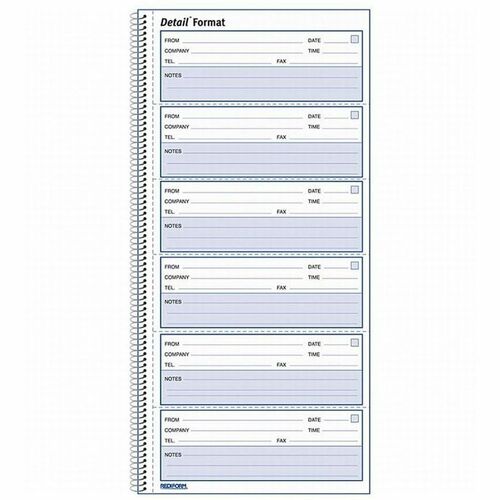 Rediform  Voice Mail Log Book, 600 Messages, 10-5/8"x5-5/8", White