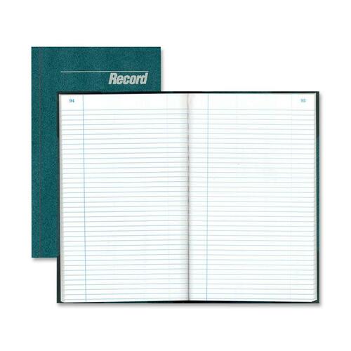 Rediform  Record Book, Record-Ruled, 300 Pages, 12-1/4"x7-1/4", Blue