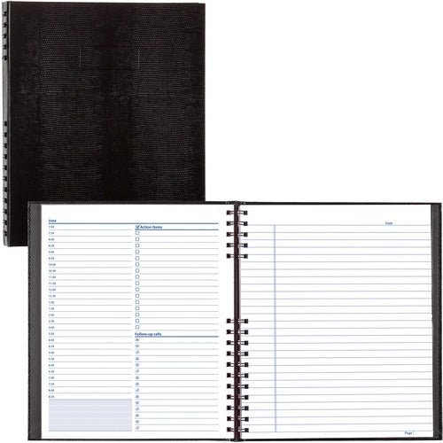 Rediform  Daily Apptment. Notebook, 100 Sheets, 11"x8-1/2", Black