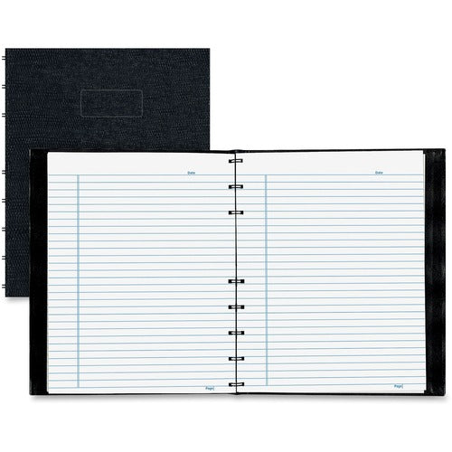 Rediform  Wirebound Notebook, 150 Shts, College Rule, 7-1/4"x9-1/4",BK