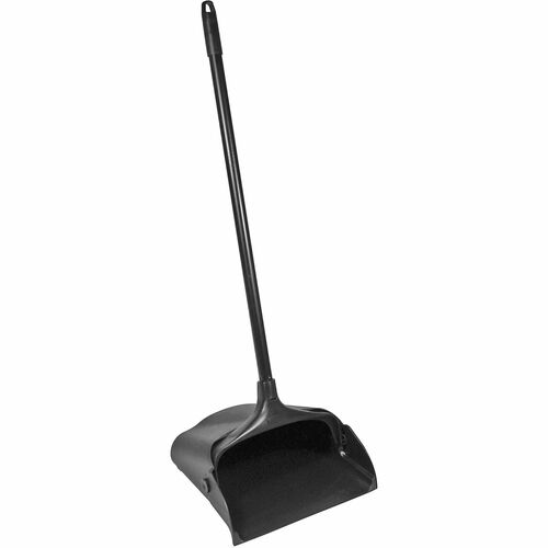 Rubbermaid Commercial Products  Upright Dust Pan,w/Rear Wheels,11-5/16"x37",Black