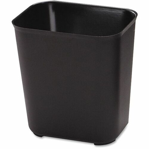 Rubbermaid Commercial Products  Wastebasket,Fire-Resistant,28 Qt,14-1/2"x10-1/2"x15-1/2",BK