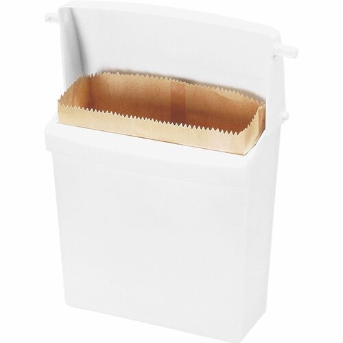 Rubbermaid Commercial Products  Sanitary Napkin Receptacle,12-1/2"x5-1/4"x10-3/4",White