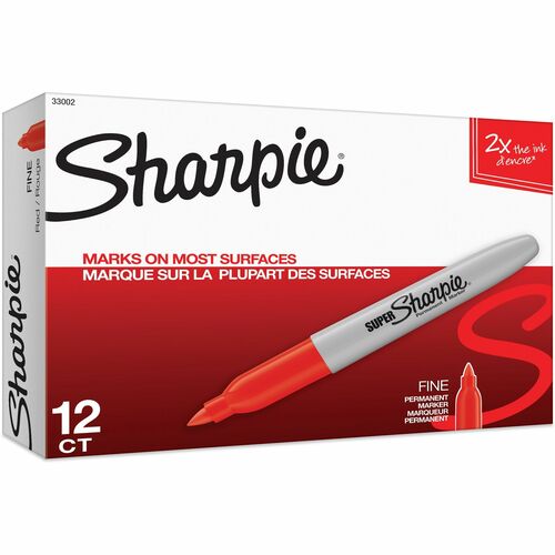 Newell Brands  Sharpie Permanent Marker, Fine Point, 1 /DZ, Red