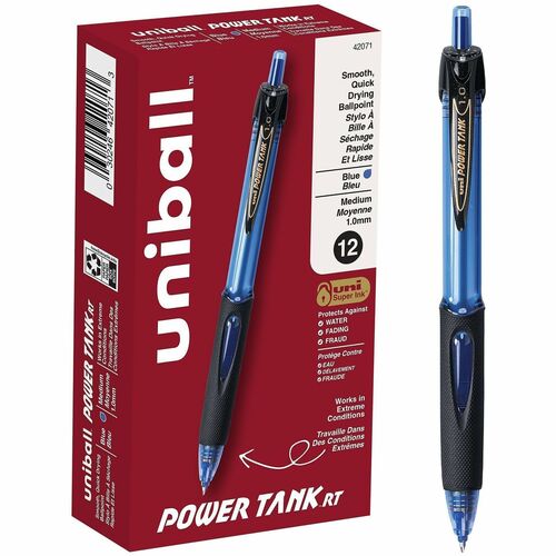 uni-ball Corporation  Pen, Ballpoint, Power Tank RT, 1.0mm, Blue Ink/Barrel