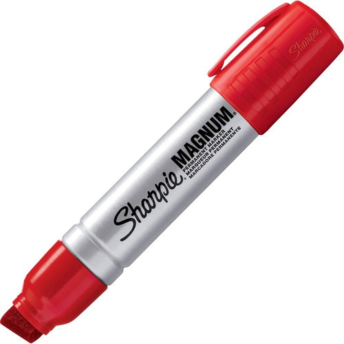 Newell Brands  Sharpie Marker,Permanent,Magnum,Jumbo Chisel Pt,Red