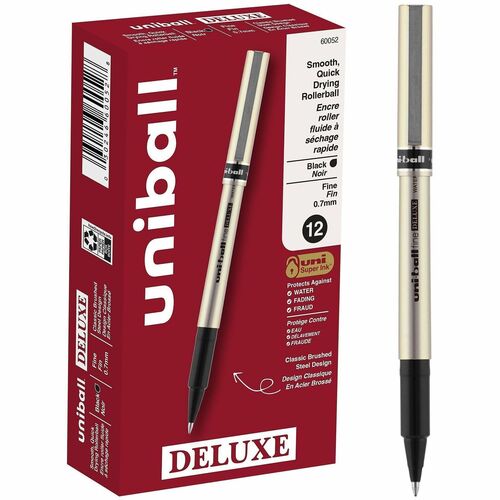 uni-ball Corporation  Deluxe Rollerball Pen, 0.7 mm, Black Ink