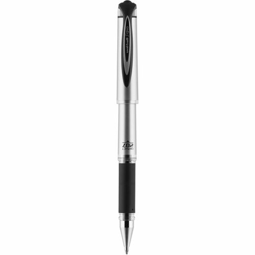uni-ball Corporation  Pen, Gel, 207 Impact, 1.0mm, Black Ink, Silver/Black Barrel