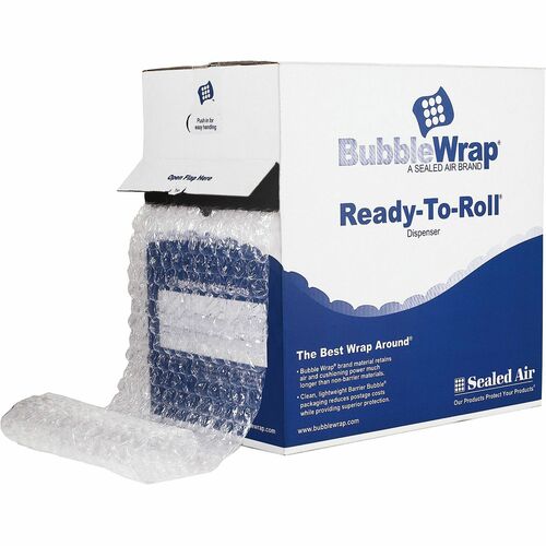 Sealed Air  Bubble Wrap, Strong Grade, 5/16" Bubble, 12"x100', Clear
