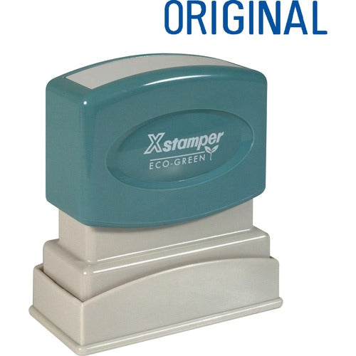 Shachihata Inc  "Original" Pre-ink Stamp, 1/2"x1-5/8" Impression, Blue Ink