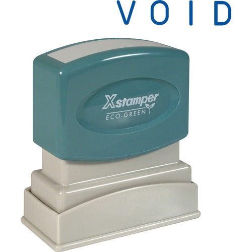 Shachihata Inc  "Void" Pre-ink Stamp, 1/2"x1-5/8" Impression, Blue Ink