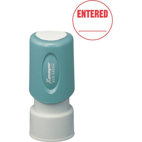 Shachihata Inc  Specialty Stamp, Pre-Inked "Entered" Ink Stamp, 5/8", RD