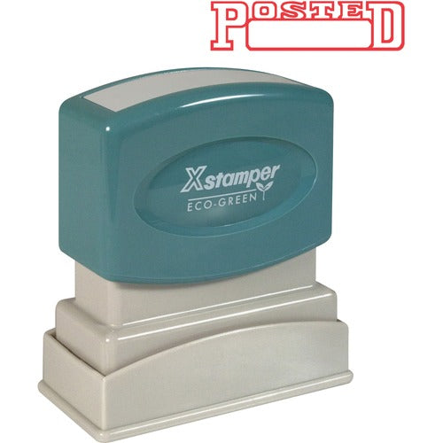Shachihata Inc  "Posted" Ink Stamp, 1/2"x1-5/8", Red Ink