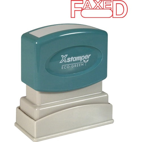 Shachihata Inc  "Faxed" Ink Stamp,w/Blank Window,1/2"x1-5/8", Red Ink