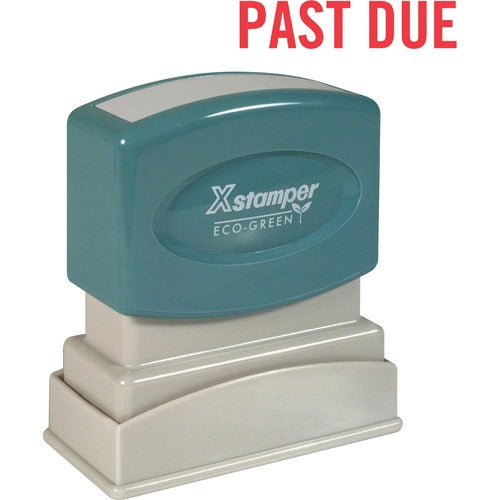Shachihata Inc  "Past Due" Ink Stamp, 1/2"x1-5/8", Red Ink