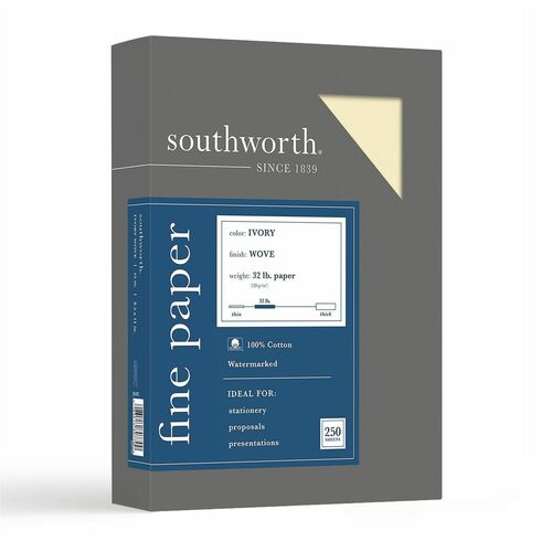 Southworth  Business Paper,Heavyweight,32 lb.,8-1/2"x11",250/BX,IY