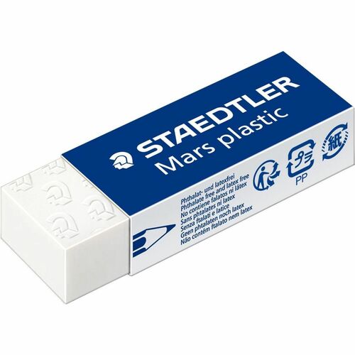 Staedtler  Plastic Eraser, w/Sleeve, 2-1/2"x7/8"x1/2", WE